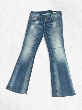 Diesel LOWBOOT faded blue slim bootcut low waisted jeans 
29x32